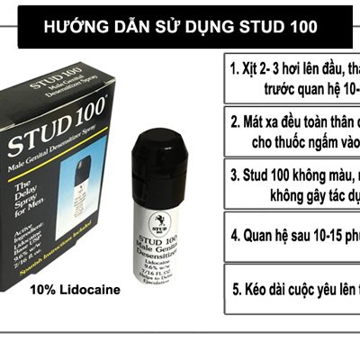 Hướng dẫn sử dụng thuốc xịt Stud 100