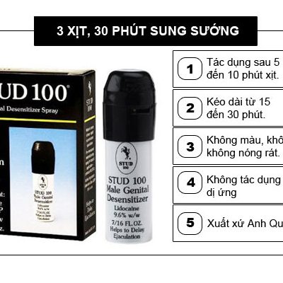 Tác dụng của thuốc xịt Stud 100