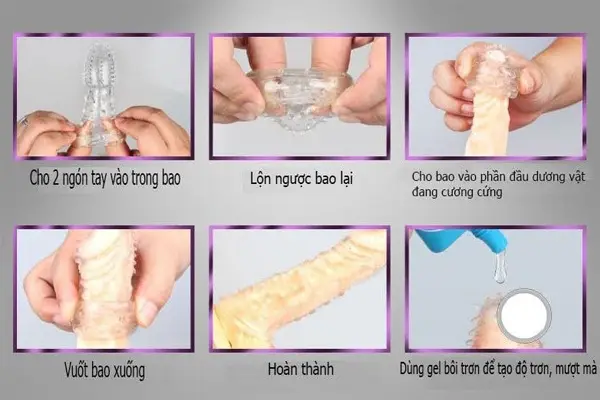 Cách đeo bao cao su đầu rồng Cách đeo bao cao su đầu rồng