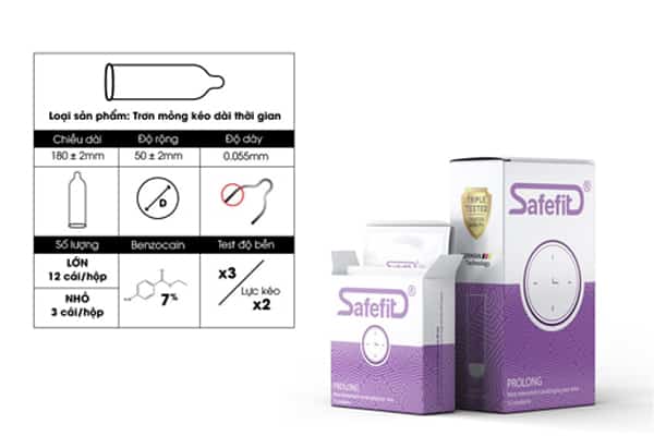 Bao cao su Safefit Prolong