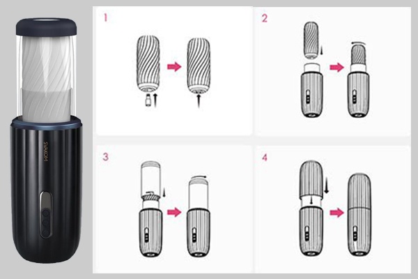 Hình ảnh minh họa cách bước tháo/lắp lõi silicon bên trong