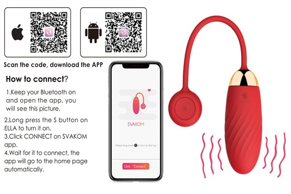 Trứng rung Svakom Ella dễ dàng kết nối với smartphone Trứng rung Svakom Ella dễ dàng kết nối với smartphone