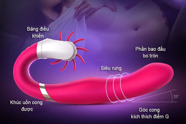 Dương vật giả lưỡi liếm Dave thiết kế tối ưu nhằm tăng hưng phấn khi thủ dâm