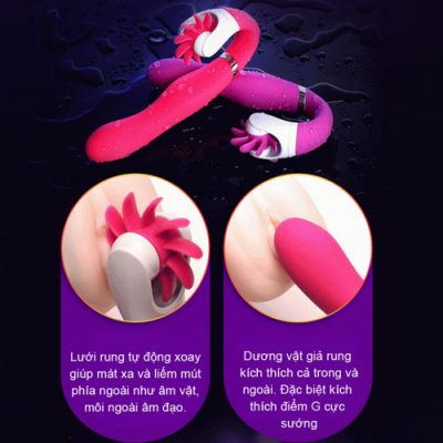 Dương vật giả lưỡi liếm Dave