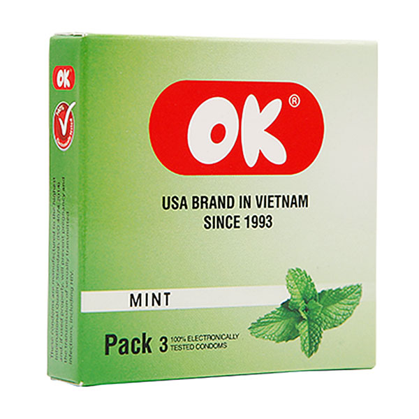 Bao cao su OK hương vị bạc hà the mát
