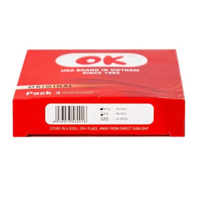 Bao Cao Su Ok Original (Hộp 3 Chiếc)