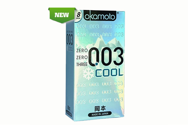Bao cao su Okamoto 0.03 cool (hộp 8 chiếc) nổi tiếng tại Nhật Bản
