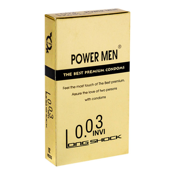 Bao cao su Powermen 0.03 Invi Long Shock