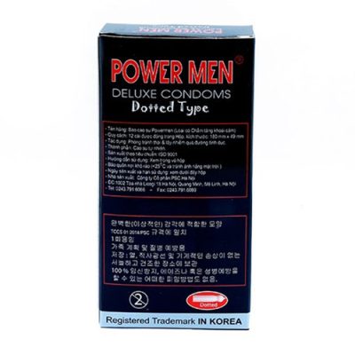 Bao cao su Powermen Dotted (hộp 12 chiếc)