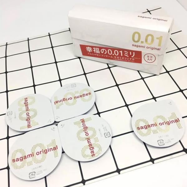 Bao cao su siêu mỏng Sagami Original 0.01 hộp 5 chiếc Bao cao su siêu mỏng Sagami Original 0.01 hộp 5 chiếc