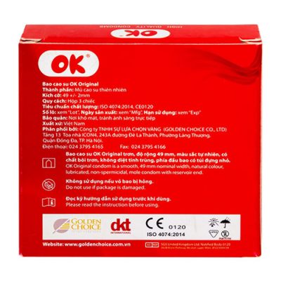 Bao cao su OK Long Shock (hộp 3 chiếc)
