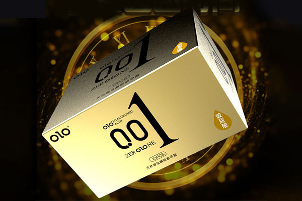 Hình ảnh bao cao su siêu mỏng OLO 0.01 vàng hộp 10 chiếc