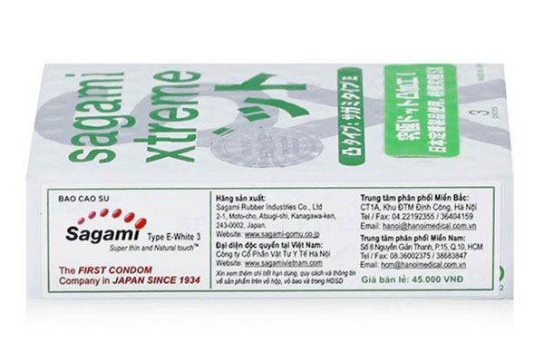 Sagami Xtreme White là dòng bao cao su được bán chạy nhất của hãng