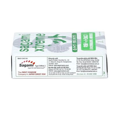 Bao cao su Sagami Xtreme White (hộp 3 chiếc)