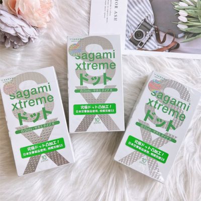 Bao cao su Sagami Xtreme White (hộp 10 chiếc) 
