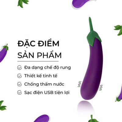 Dương vật giả ngụy trang hình trái cà tím