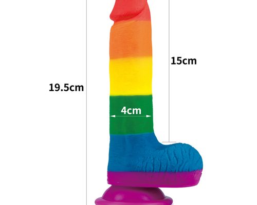 Kích thước dương vật giả silicone Lovetoy Prider