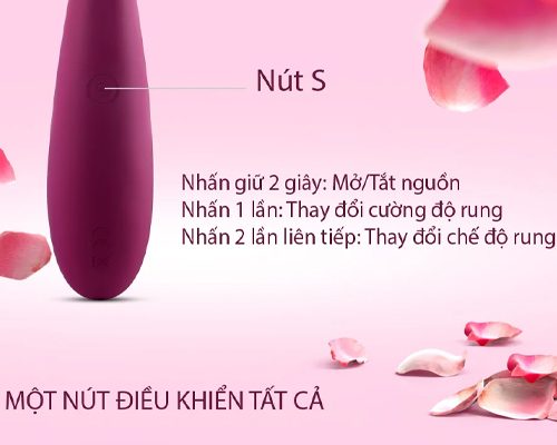 Chày rung điểm G chỉ với 1 nút điều chỉnh đơn giản Chày rung điểm G chỉ với 1 nút điều chỉnh đơn giản